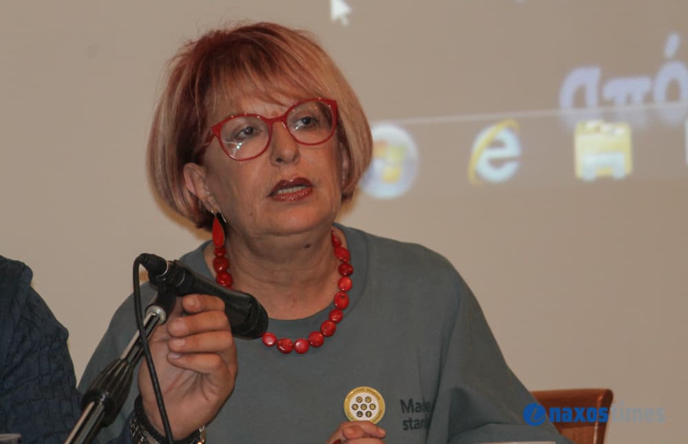 Article in Naxostime.gr about Mrs. Bobolaki speech, PFPO’s president at the workshop in Naxos