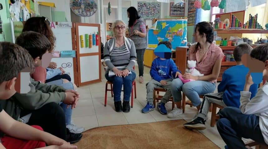 The Lemnos Animal Welfare Society went to the Special School at the region in Kallithea