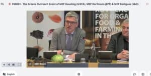 Read more about the article Η ΠΦΠΟ συμμετείχε στη συζήτηση στο Ευρωκοινοβούλιο με θέμα : Μεταρρύθμιση PRM-Προκλήσεις αναφορικά με την προστασία της καλλιεργούμενης φυτικής βιοποικιλότητας ”