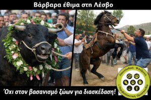 Read more about the article ΟΧΙ ΣΤΑ ΒΑΡΒΑΡΑ ΕΘΙΜΑ ΤΗΣ ΛΕΣΒΟΥ